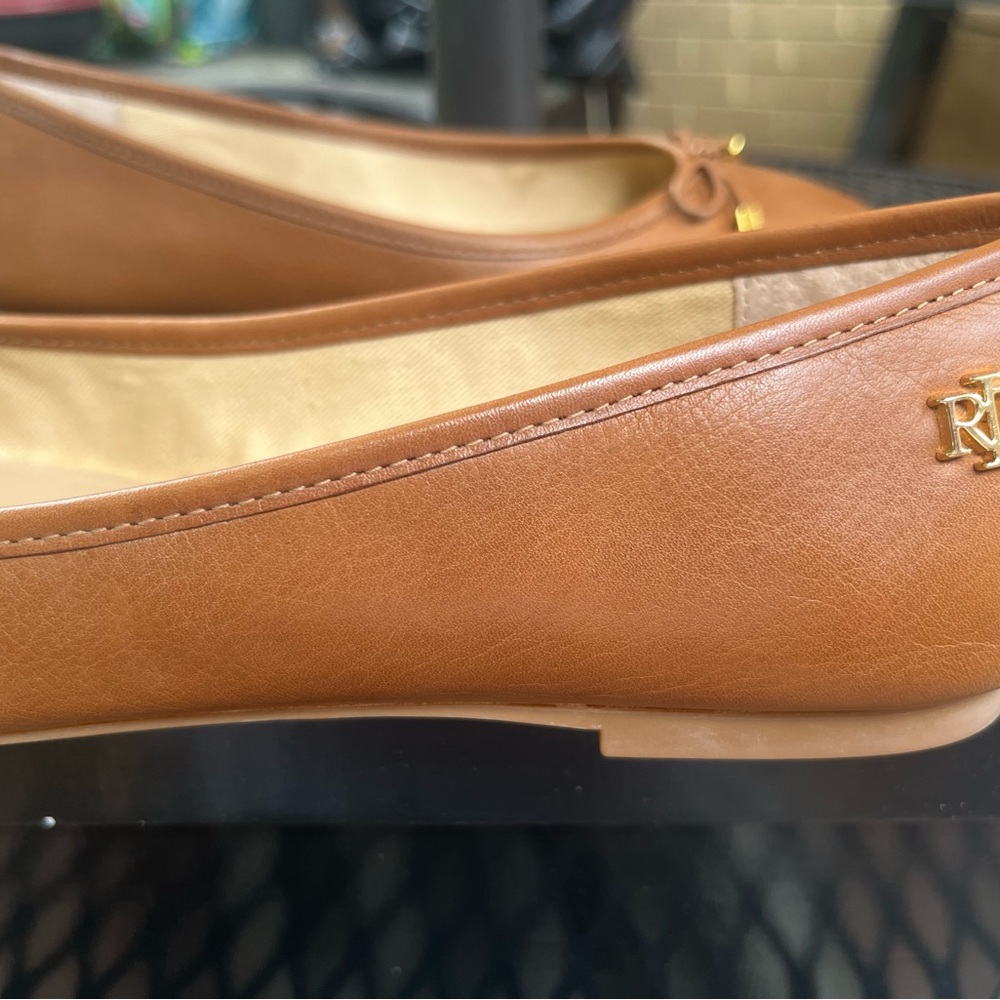 Ralph Lauren Jayna Leather Ballet Flat Size 6.5 M - Picture 2 of 7